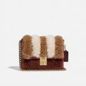 Coach Hutton Shoulder Bag 18 With Patchwork NWT